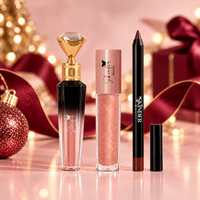 The Champagne Kiss Trio - Nude Matte Lipstick, Lip Liner & Shimmer Gloss